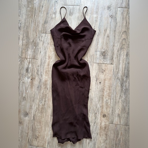 Vintage Vertice mash and satin layered dress - Picture 5 of 6